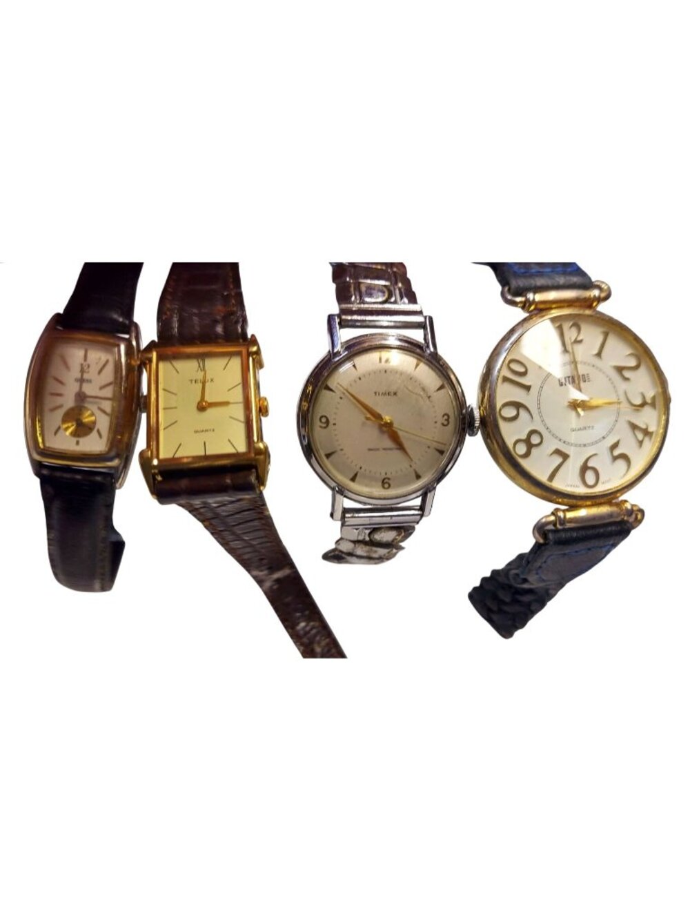 Vintage Timex & Gitano Quartz Watches Set Of 4 1381